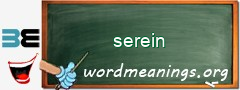 WordMeaning blackboard for serein